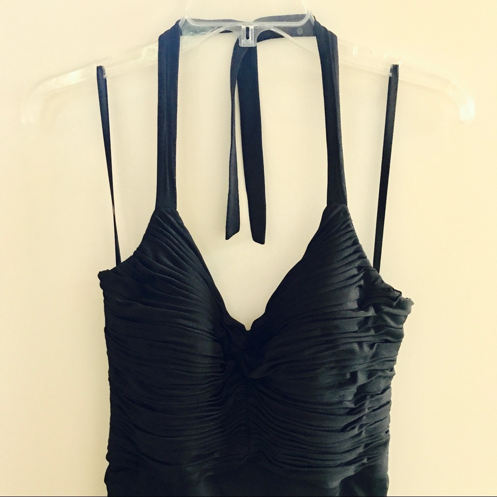 Holiday Party Alberto Makali black stretchy dress